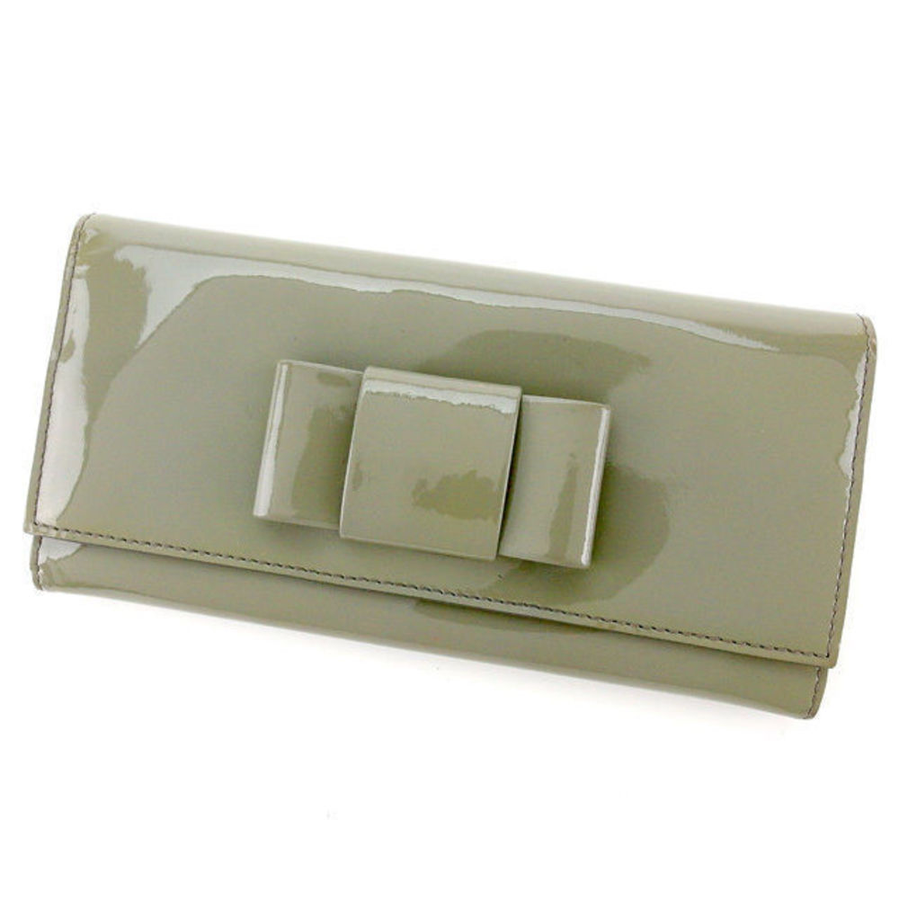 Miu Miu Long Wallet Long Wallet Ribbon Motif Blac… - image 1